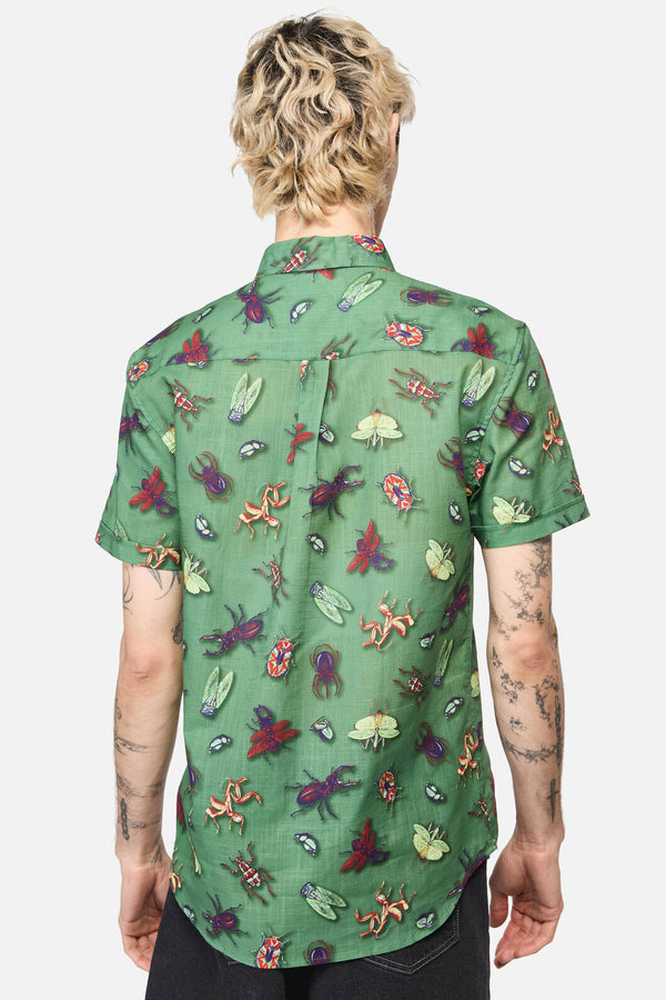 Dangerfield - Entomology Printed SS Shirt - green