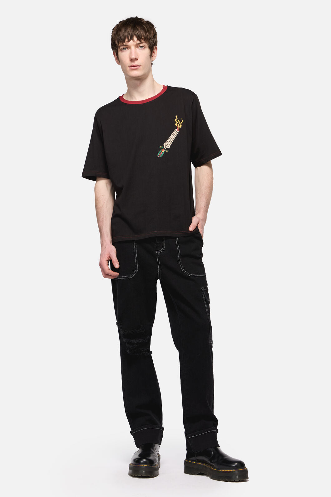 Dangerfield - Dangerous Grunge Crop Tee - black