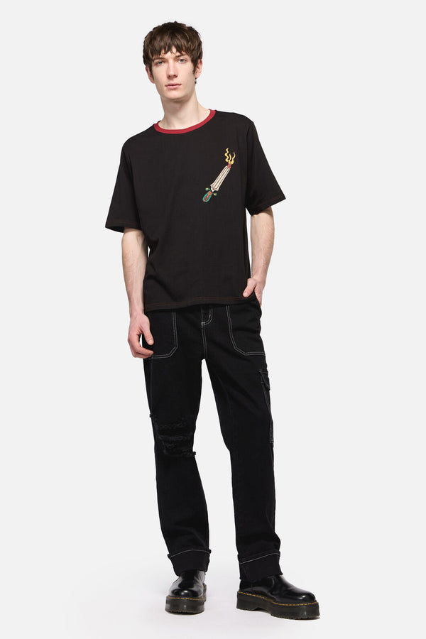 Dangerfield - Dangerous Grunge Crop Tee - black