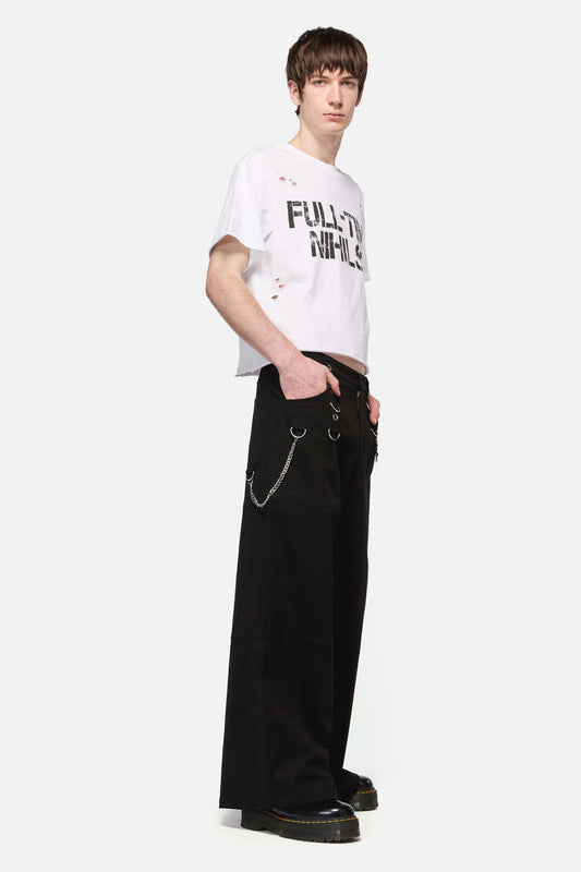 Dangerfield - Defiant GrungeTrimWideLegCargo - black
