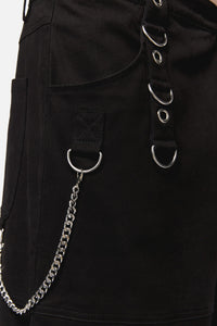 Dangerfield - Defiant GrungeTrimWideLegCargo - black