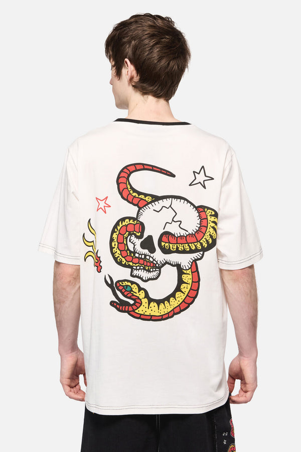 Dangerfield - Lawless Print Tee - white