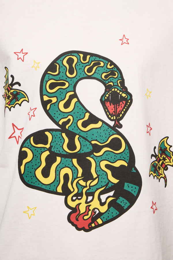 Dangerfield - Lawless Print Tee - white