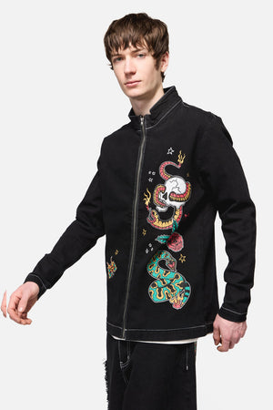 Dangerfield - Lawless Denim Zipper Jacket - grey