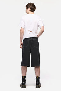 Dangerfield - DenimDistressedUniWideLegJorts - black