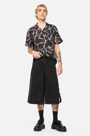 Dangerfield - Lawless Stud Wide Leg Jeans - black