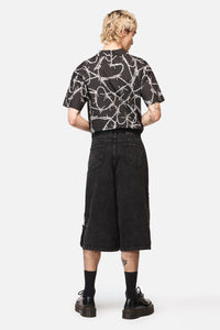 Dangerfield - Lawless Stud Wide Leg Jeans - black