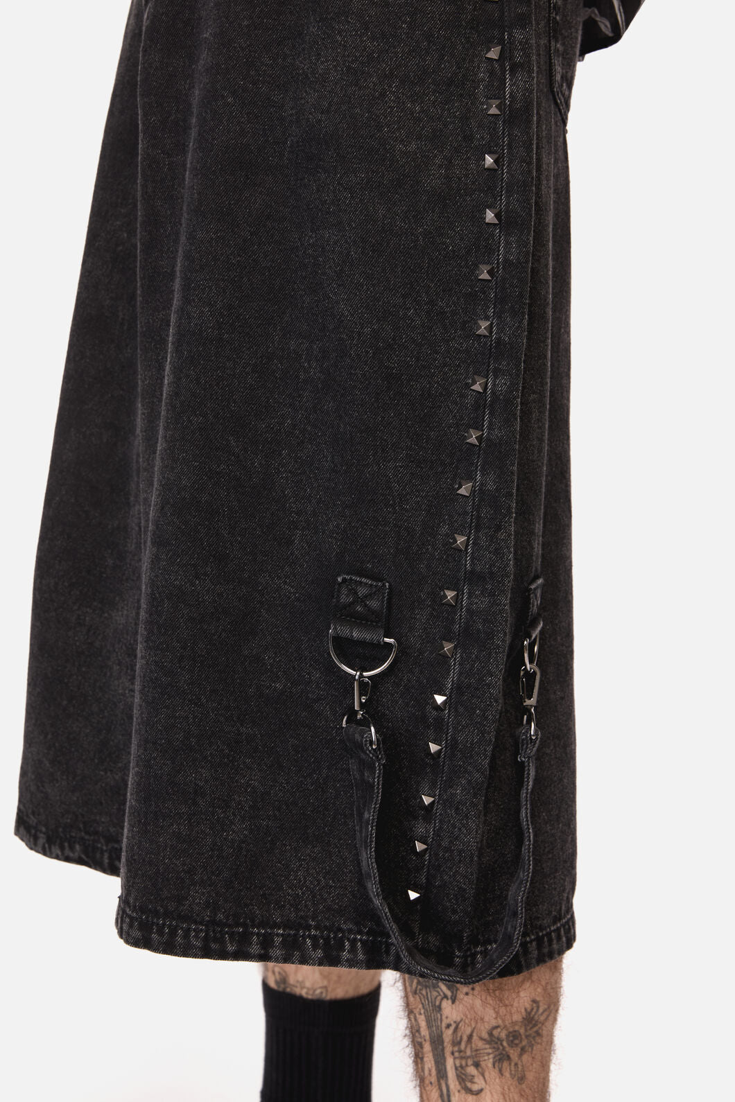Dangerfield - Lawless Stud Wide Leg Jeans - black