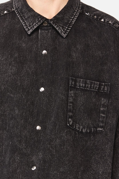 Dangerfield - Lawless Stud LS Shirt - black