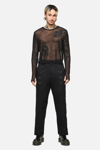 Dangerfield - Batz Cropped Mesh Top - black
