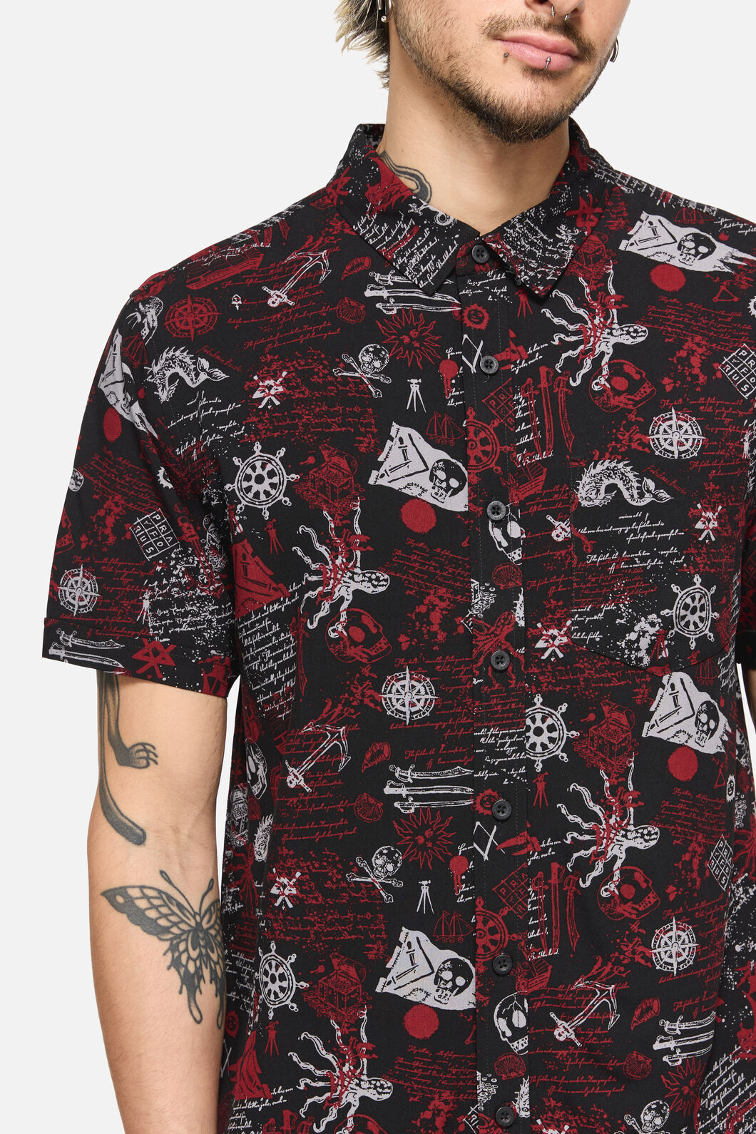 Dangerfield - Pirate Punk Short Sleeve Shirt - black