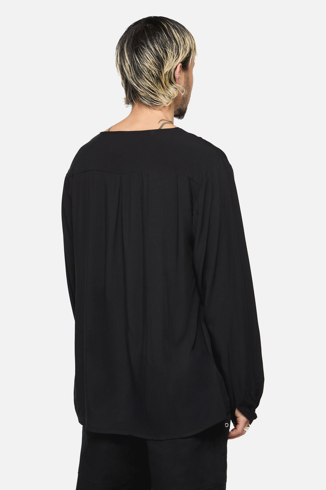 Dangerfield - Buccaneer Punk Frill Shirt - black