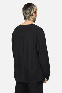 Dangerfield - Buccaneer Punk Frill Shirt - black