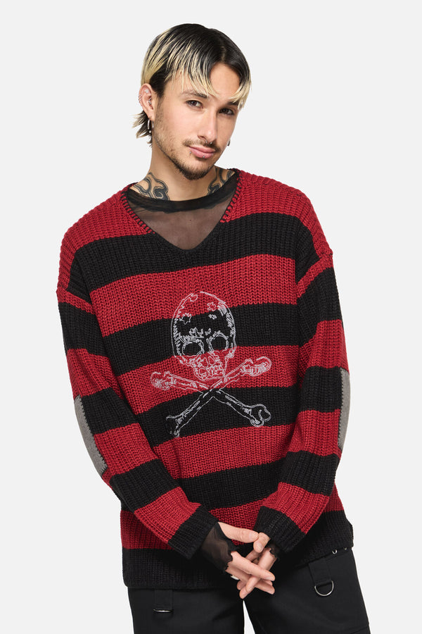 Dangerfield - Piracy Punk Knit Jumper - grey