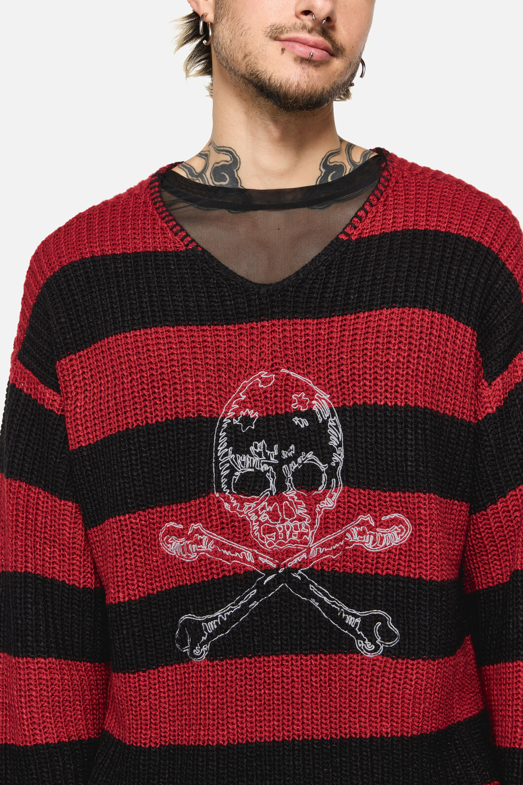 Dangerfield - Piracy Punk Knit Jumper - grey