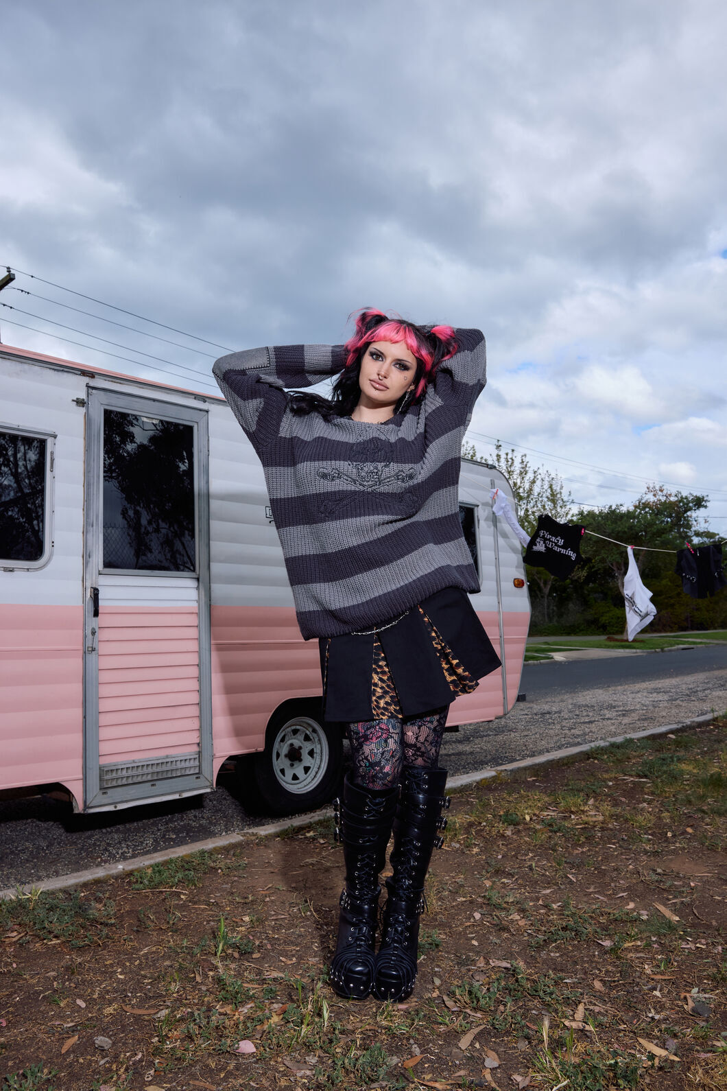 Dangerfield - Piracy Punk Knit Jumper - grey