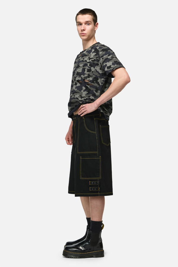 Dangerfield - Signals Goth Trim Cargo Short - black