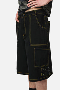 Dangerfield - Signals Goth Trim Cargo Short - black