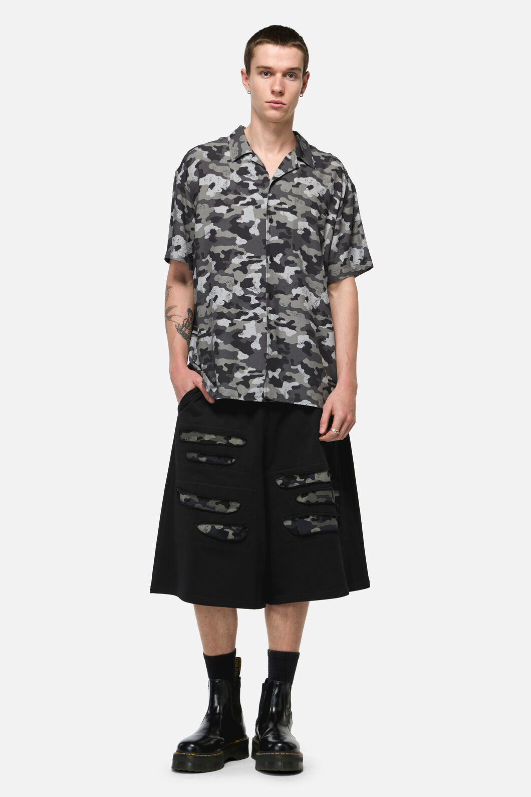 Dangerfield - Disruptive Camo SS Shirt - grey