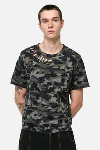 Dangerfield - Disruptive Camo Grunge Tee - grey