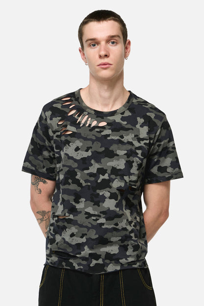 Dangerfield - Disruptive Camo Grunge Tee - grey