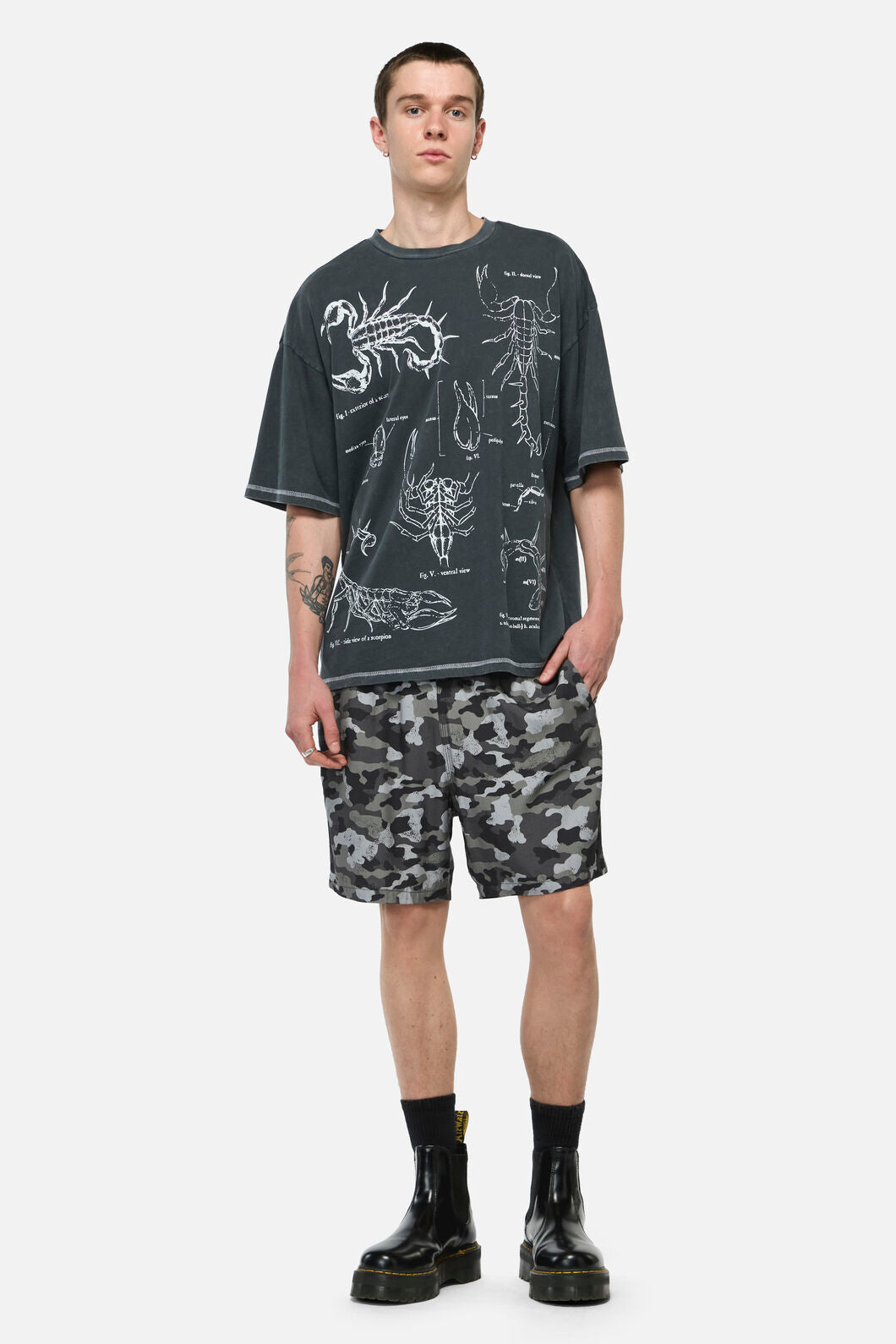 Dangerfield - Scorpius Goth Unisex Tee - grey