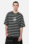 Dangerfield - Sting Off Stripe Tee - grey-black
