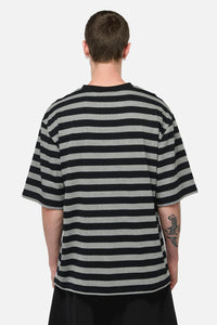 Dangerfield - Sting Off Stripe Tee - grey-black