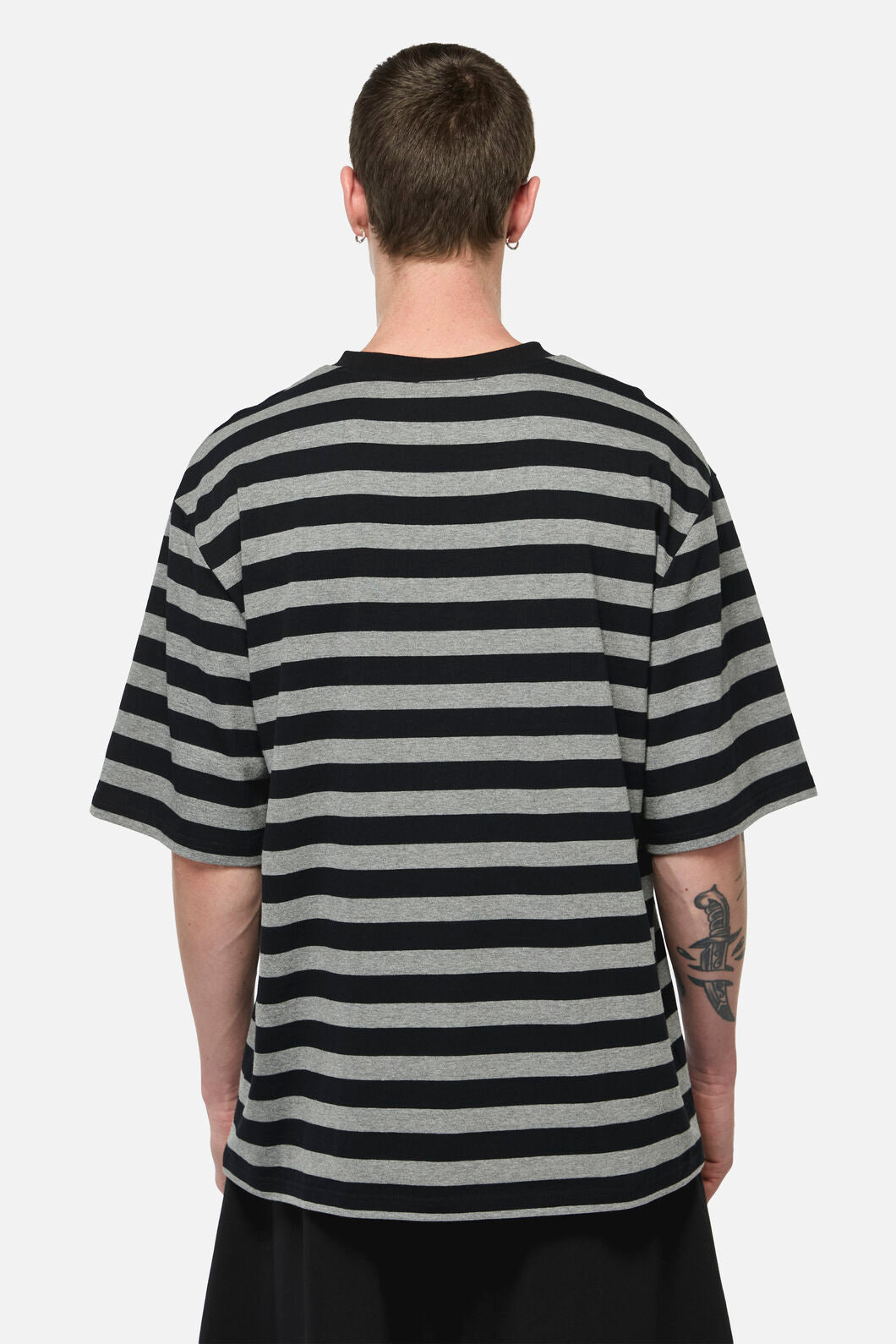 Dangerfield - Sting Off Stripe Tee - grey-black