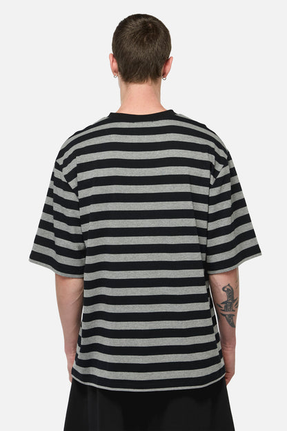 Dangerfield - Sting Off Stripe Tee - grey-black