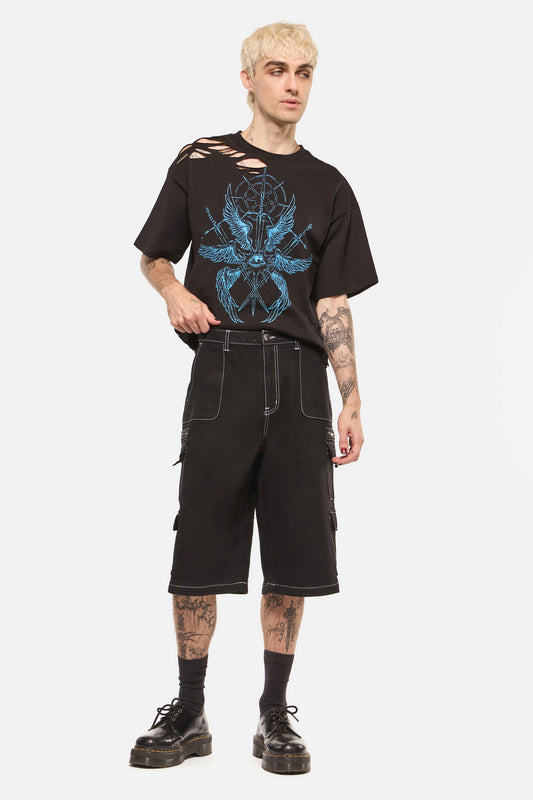 Dangerfield - Heathen Goth Pocket Jorts - black