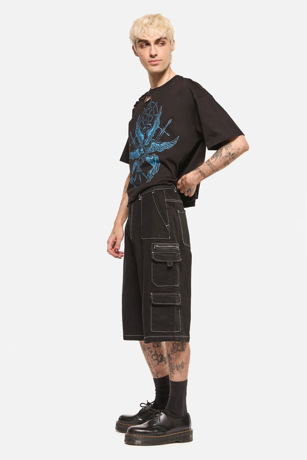 Dangerfield - Heathen Goth Pocket Jorts - black