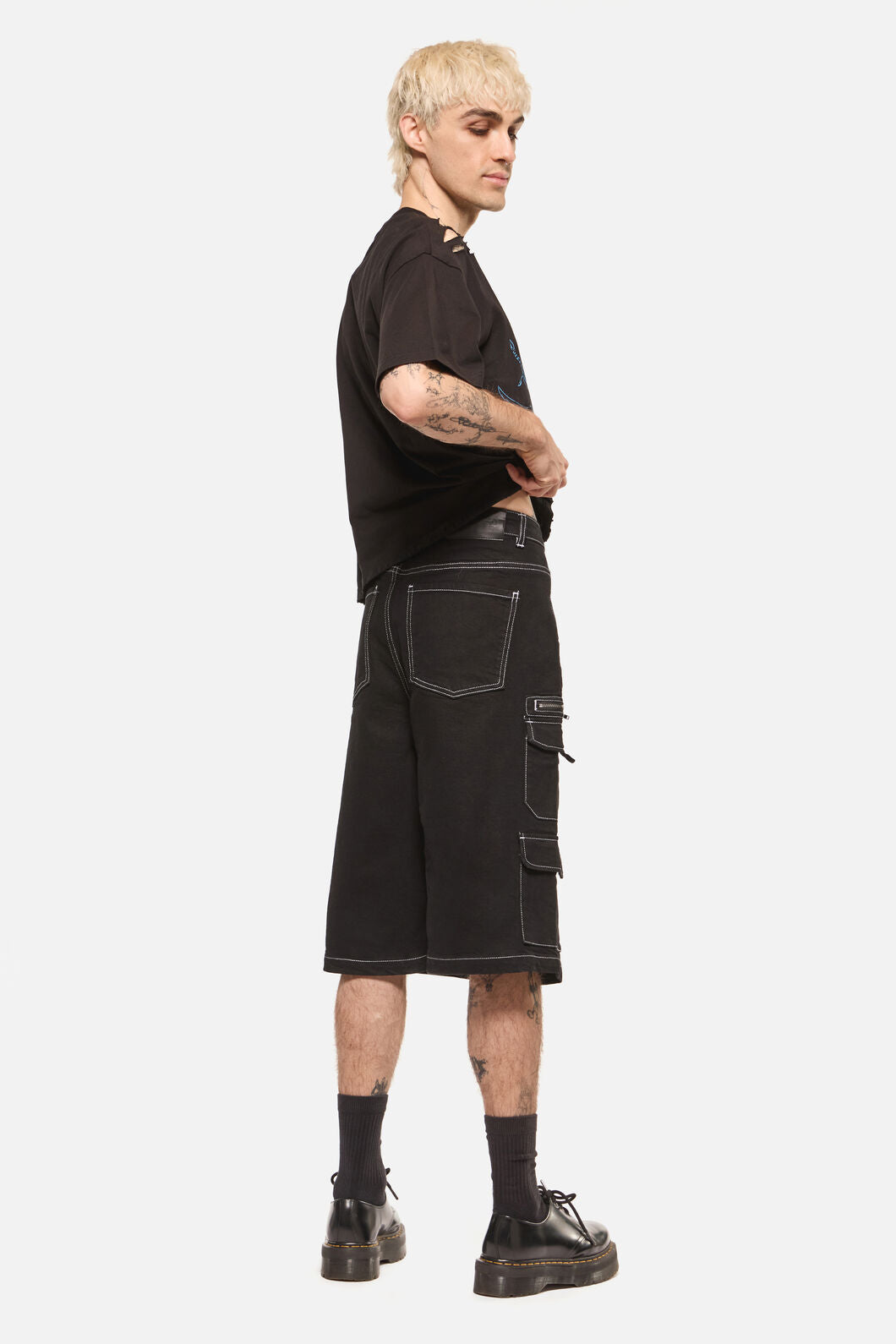 Dangerfield - Heathen Goth Pocket Jorts - black