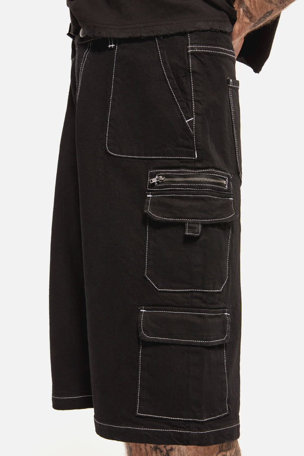 Dangerfield - Heathen Goth Pocket Jorts - black