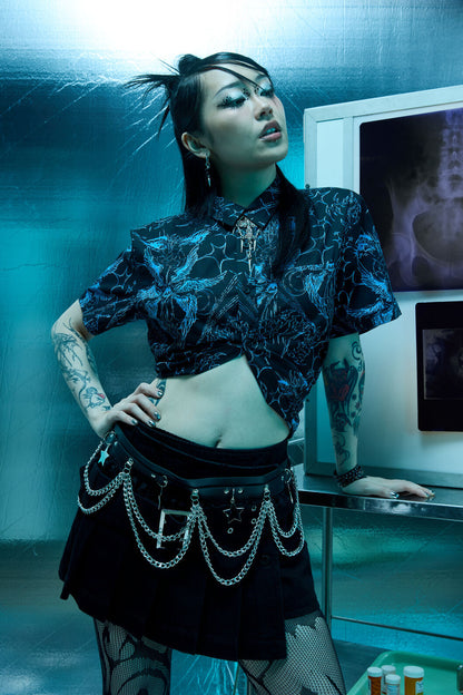 Dangerfield - Heathen Goth Print Shirt - black