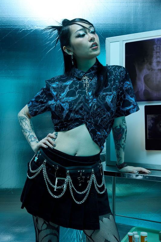 Dangerfield - Heathen Goth Print Shirt - black