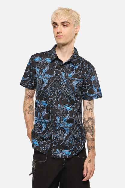 Dangerfield - Heathen Goth Print Shirt - black