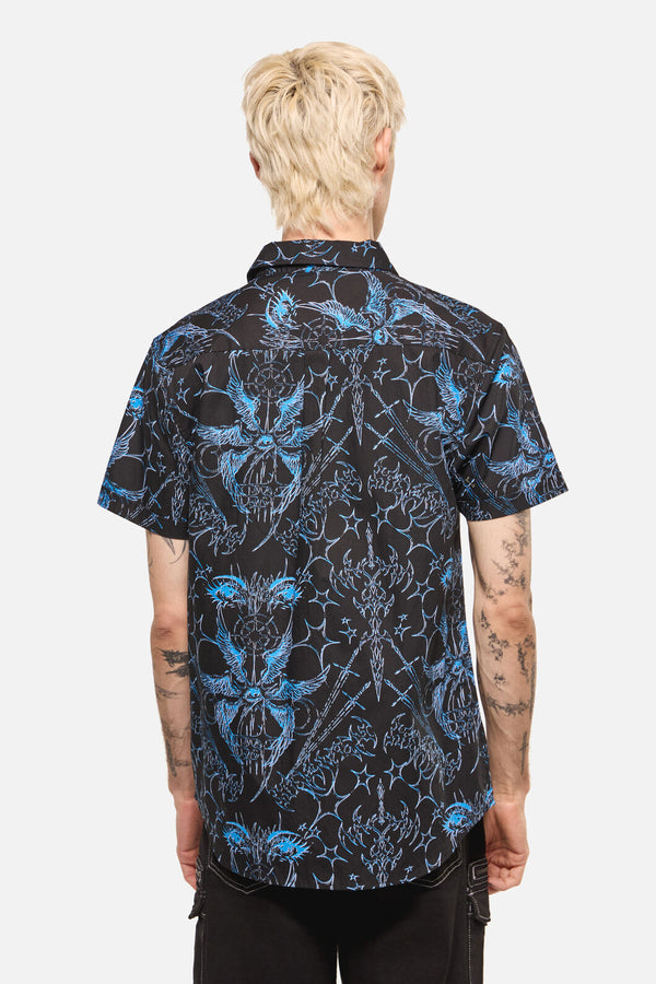 Dangerfield - Heathen Goth Print Shirt - black