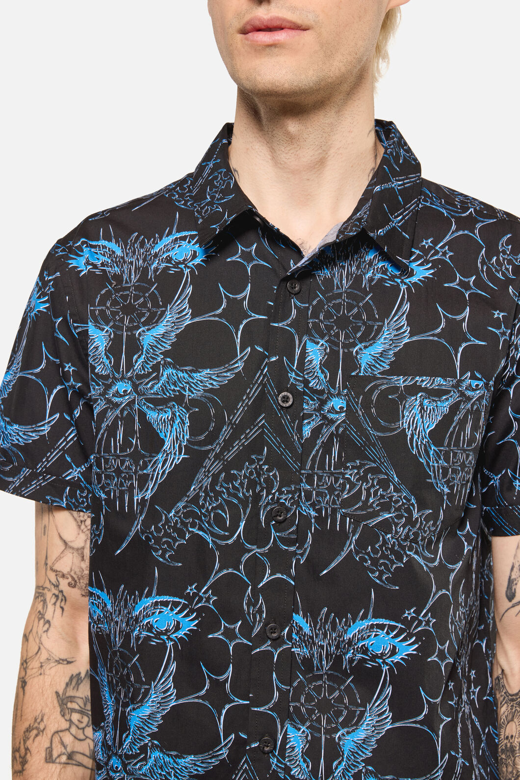 Dangerfield - Heathen Goth Print Shirt - black
