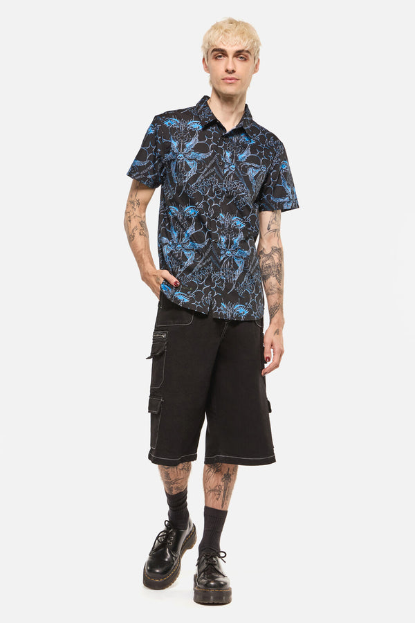 Dangerfield - Heathen Goth Print Shirt - black