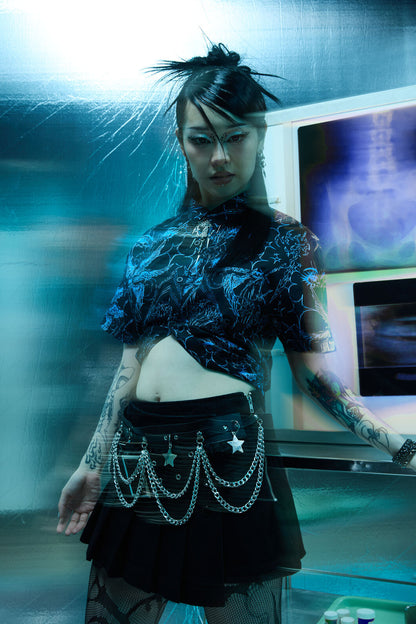 Dangerfield - Heathen Goth Print Shirt - black