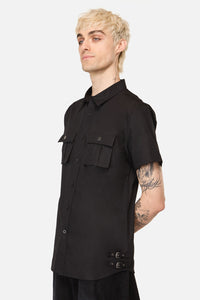 Dangerfield - Buckled Goth Shirt - black