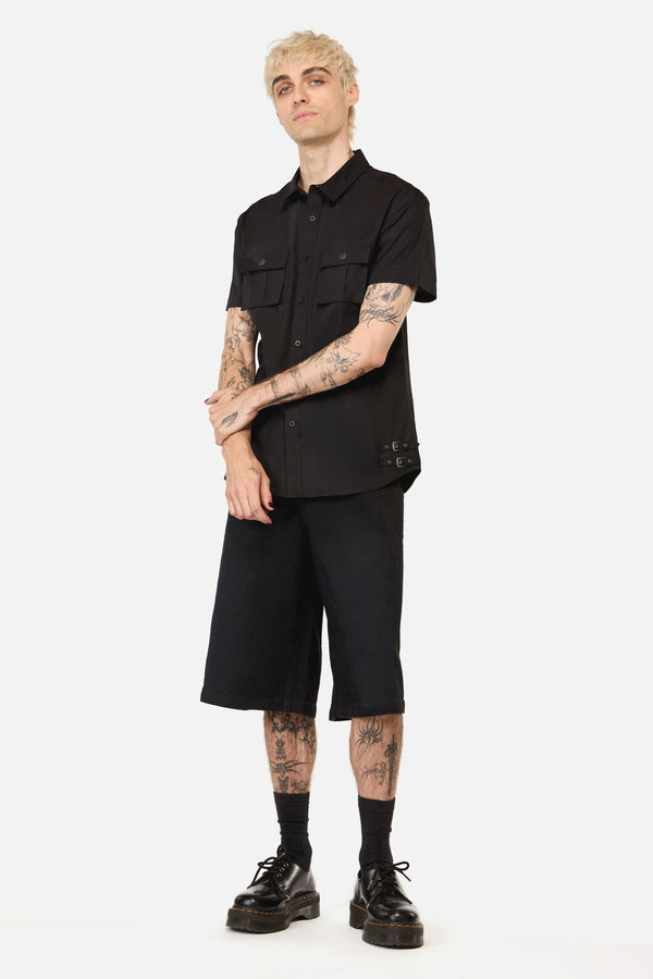 Dangerfield - Buckled Goth Shirt - black