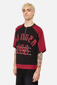 Dangerfield - Danger Sporty Goth Top - black-red