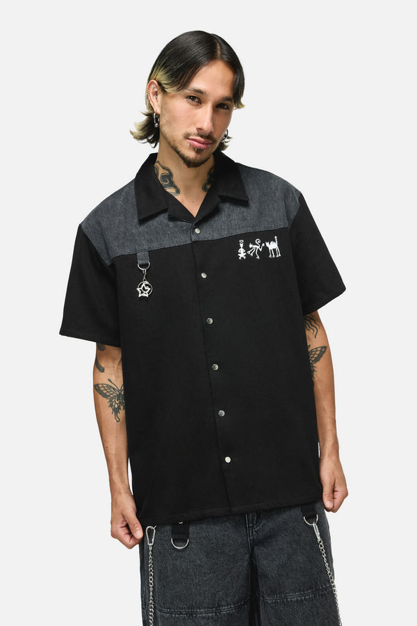 Dangerfield - Whirl Yoke Shirt - black