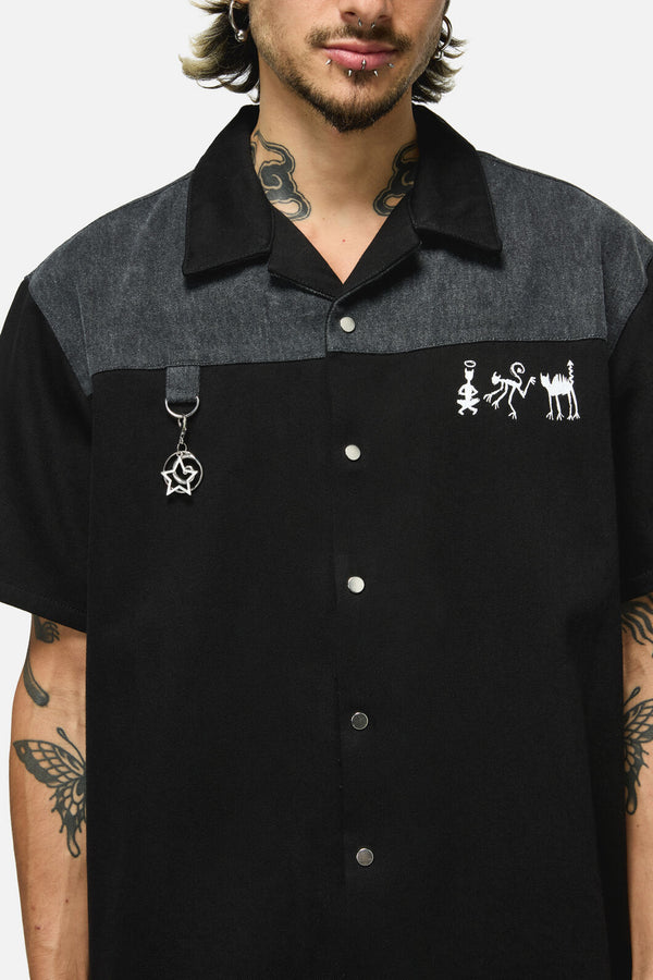 Dangerfield - Whirl Yoke Shirt - black