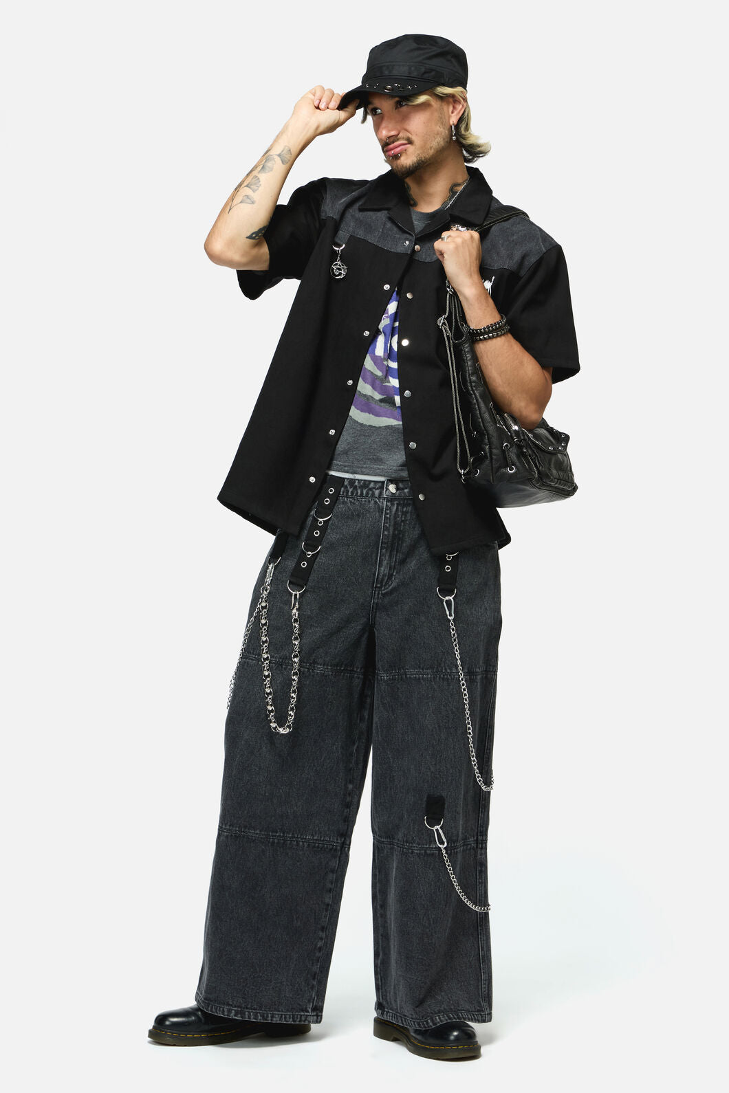 Dangerfield - Whirl Yoke Shirt - black