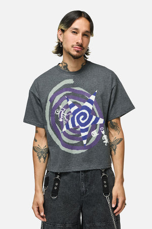 Dangerfield - Spiralling Boxy Tee - grey