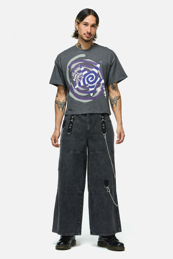 Dangerfield - Spiralling Boxy Tee - grey