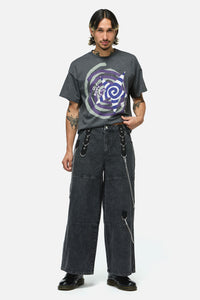 Dangerfield - Whirl Denim Wide Leg Cargo - black